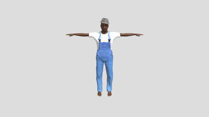 Old Man (African Farmer) 3D Model