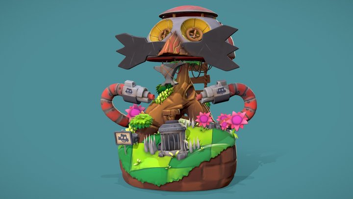 Doctor Eggman's treehouse 3D Model