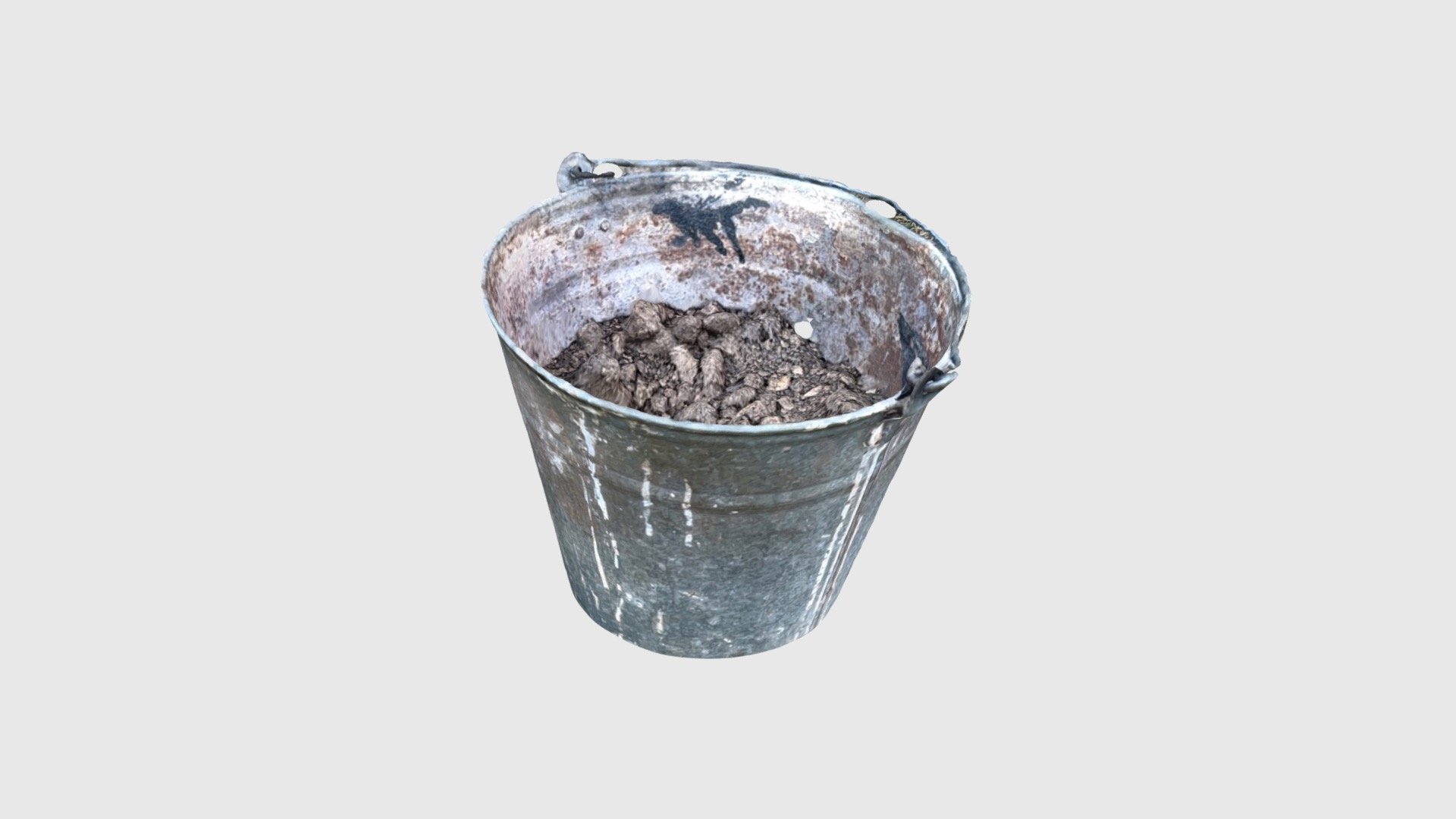Bucket with ground 3d scan