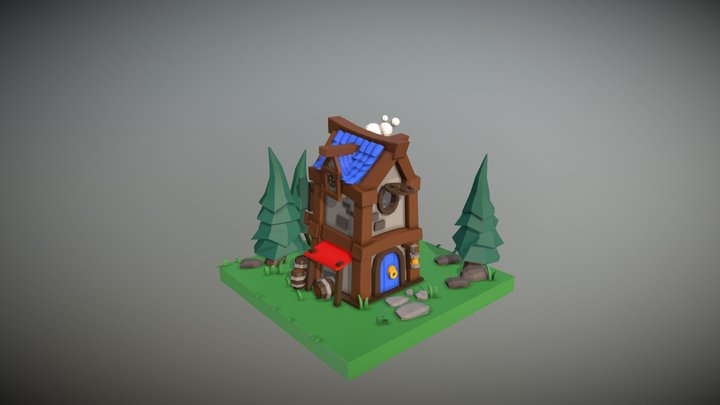 House in the Woods (Reinterpretation) 3D Model