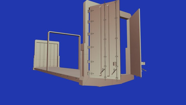 TUTOR wb  main door, main pole fbx 3D Model