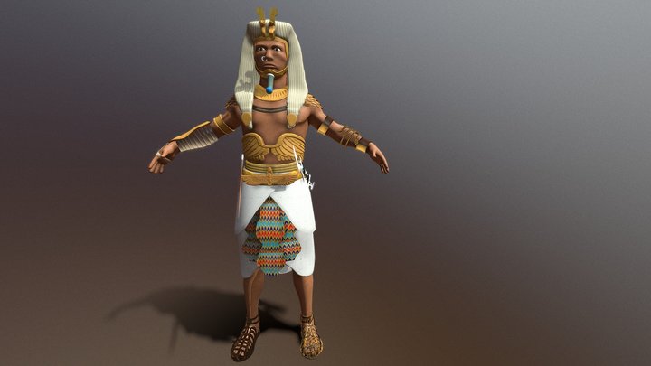 Egyptian pharaonic king 3D Model