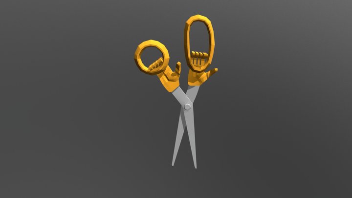 Scissors Anim 3D Model
