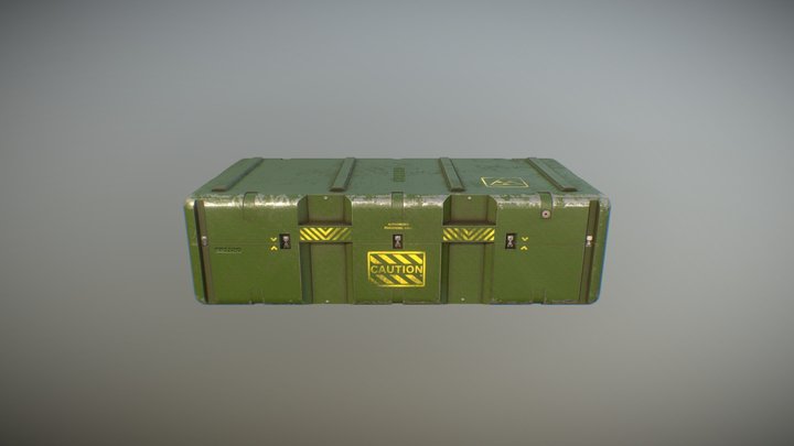 Sci-Fi explosives crate 3D Model