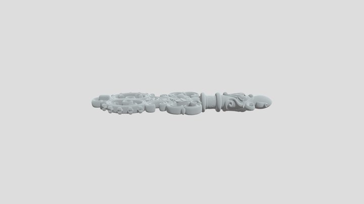 gere uma chave velha com musgo e ferrumgem 3D Model