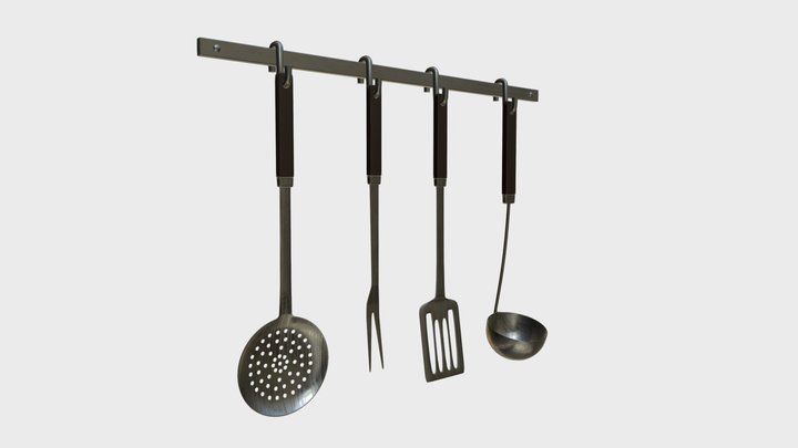 Kitchen Tools Utensils Rack 3D Model
