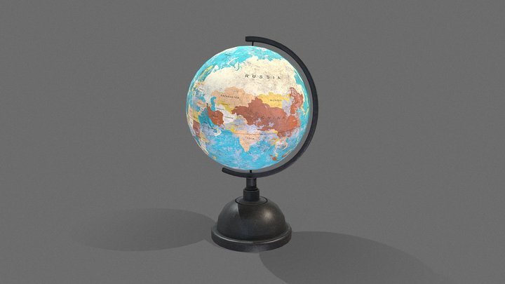 Desk globe - animated 3D Model
