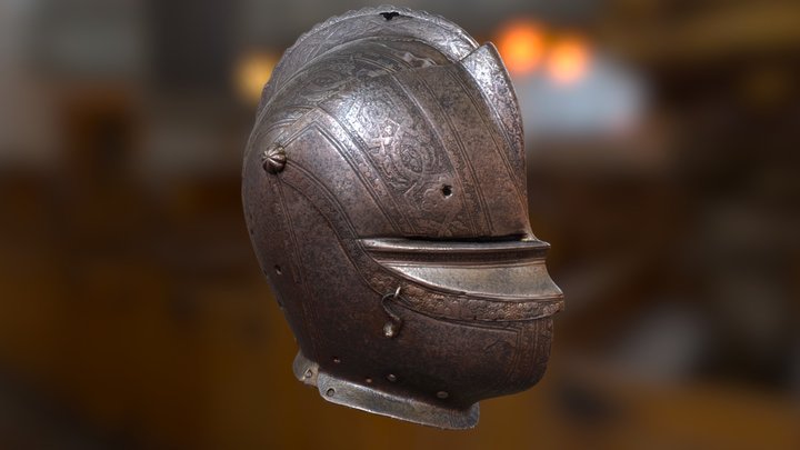 Philip II of Spain Tournament Helmet 3D Model
