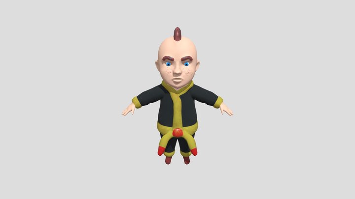 Kung Fu Baby 3D Model
