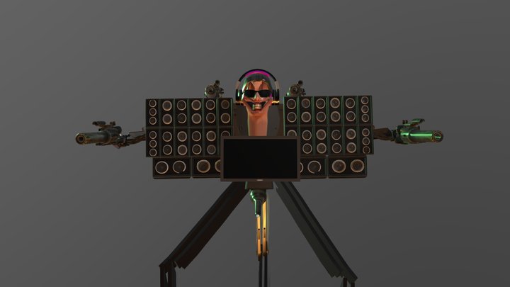 Upgraded Dj Skibidi Toilet 3D Model