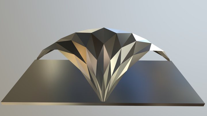 METAL ORIGAMI PAVILION 3D Model