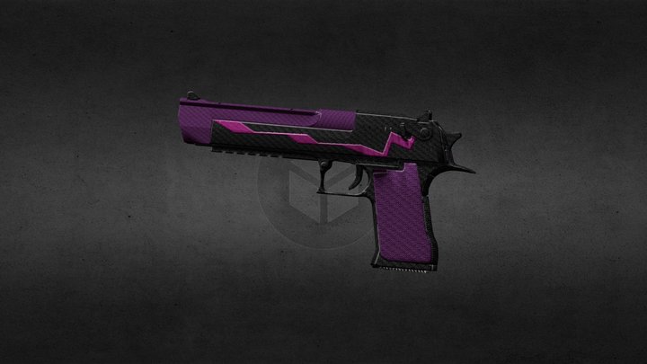 Purple Cluster 3D Model