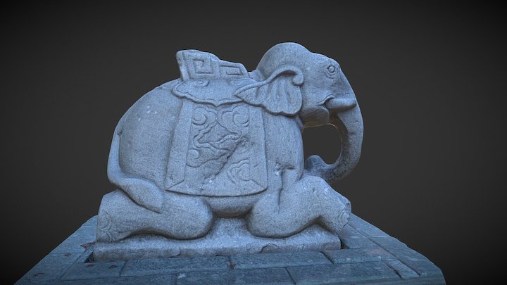 Statue of elephant 3D Model