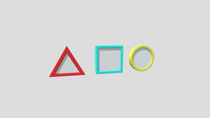 Low Poly Frame 3D Model