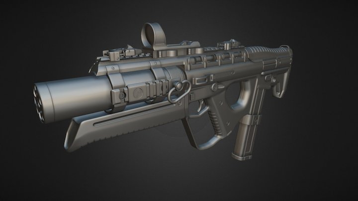 QSI "Margay" Personal Defense Weapon 3D Model