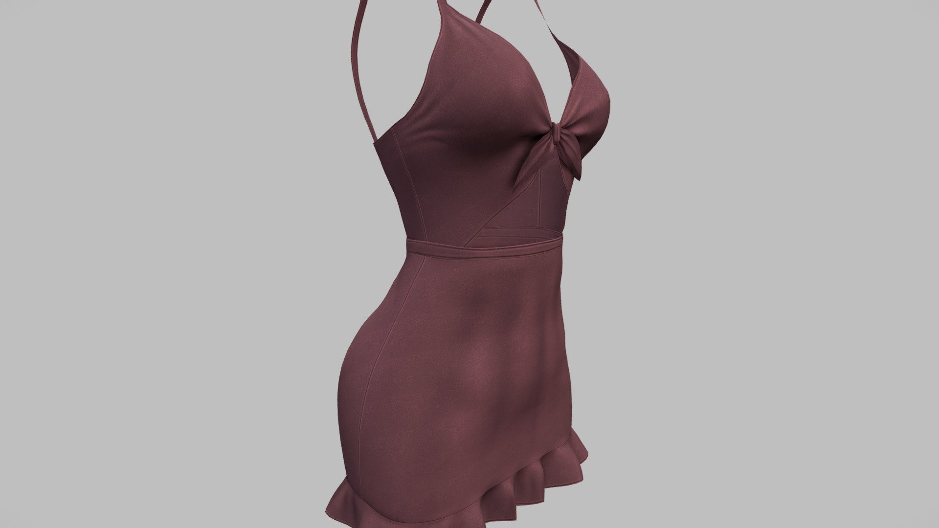 Front Tie Mini Cami Dress - Buy Royalty Free 3D model by 3dia [1c20b85 ...
