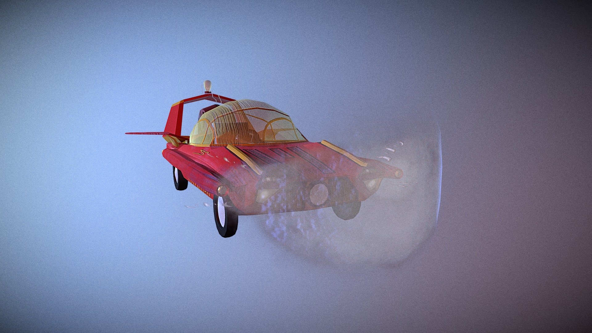 Retrofuturistic Time Car 3D model by WizeyDizey (Kyle_Wisbey