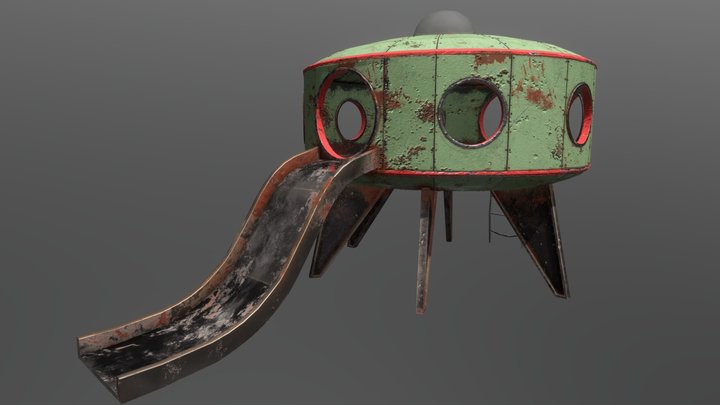 Fallout: New Vegas Playground Spaceship remade 3D Model