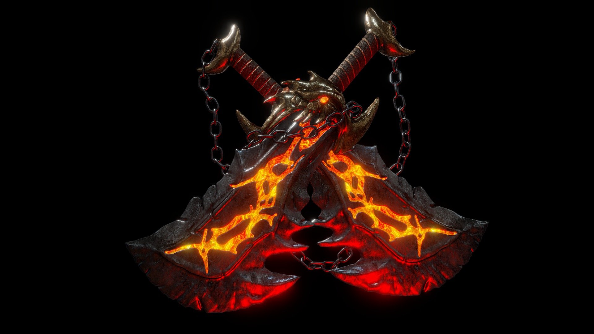 Blades of Chaos God of War 3D model 3D printable