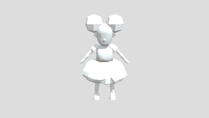 Lil Girl Blockout 3D Model