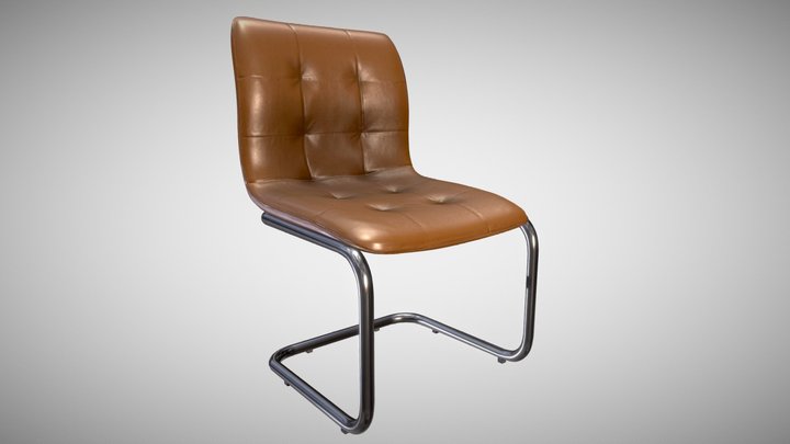 Vintage Zen Dining Chair 3D Model