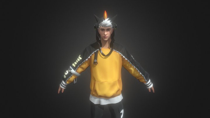freefire new male 3d model by Djajang Studio 3D Model