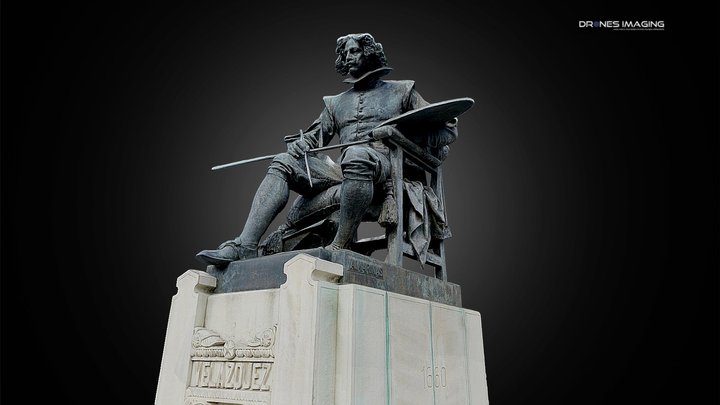 Velazquez Statue Prado Museum - Madrid 3D Model