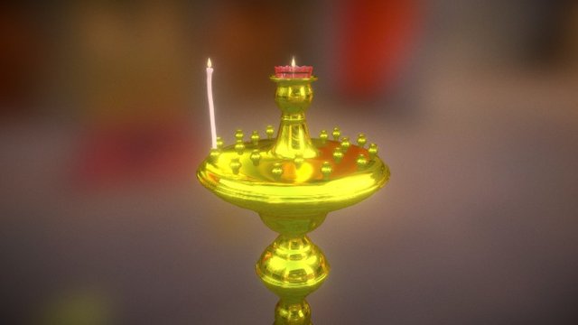 Church CandleStick 3D Model