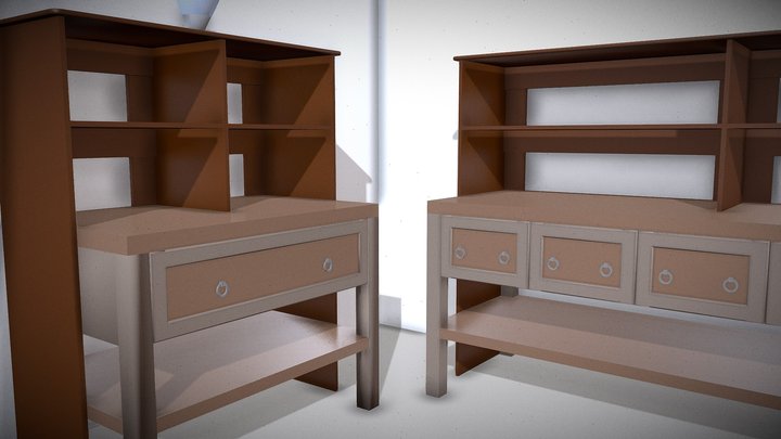 Wooden Retail Display Stand 3D Model