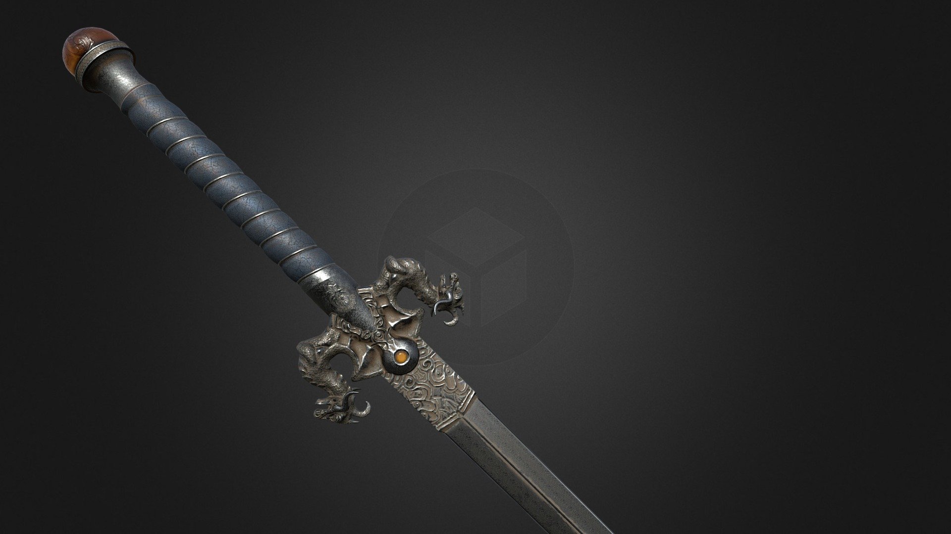 Sword with a dragon hilt - 3D model by Tummi [1c29a3d] - Sketchfab