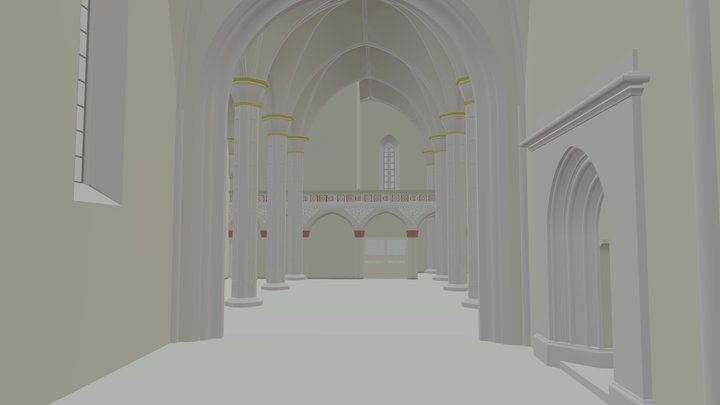 The Roman Catholic Church 1247 Berehove, Ukraine 3D Model