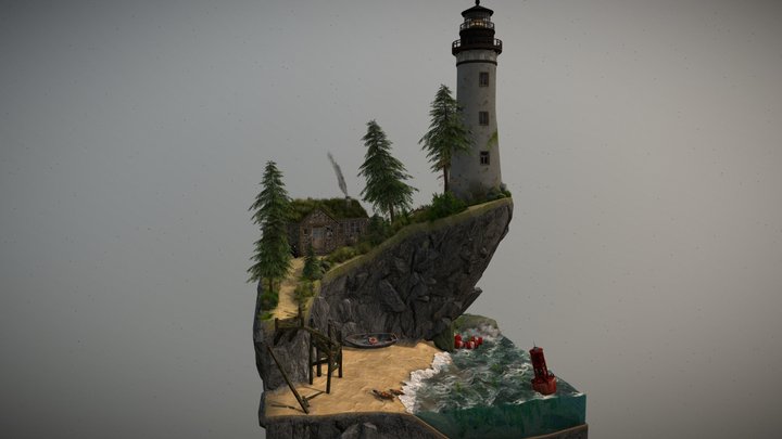 DAE Diorama - By The Ocean 3D Model