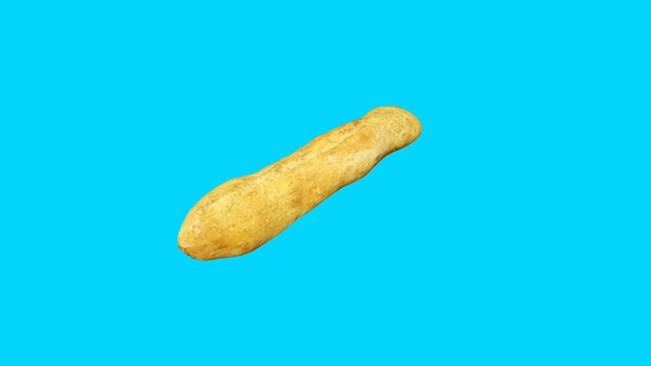 Low poly bread 3D Model