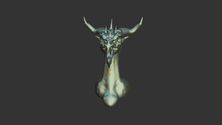 The Dragon With The Wolves' Eye 3D Model