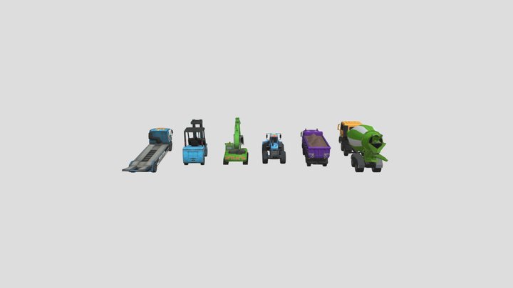 City Construction Vehicle Pack 3D Model