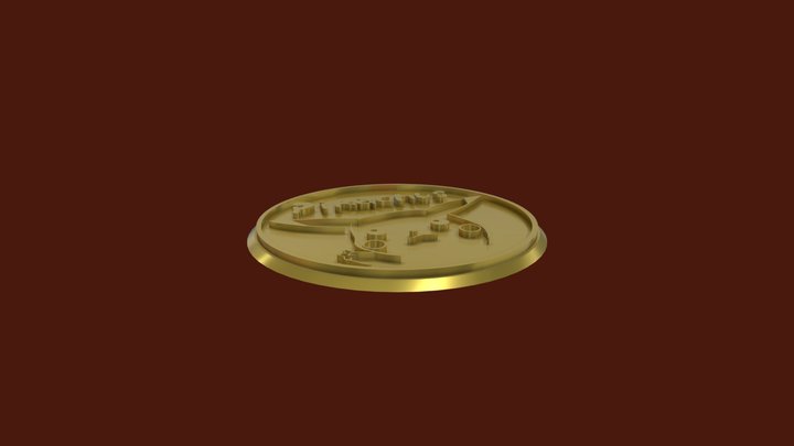 Pikachu’s gold coin 3D Model