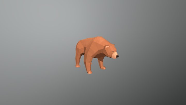 Bear low poly model 3D Model