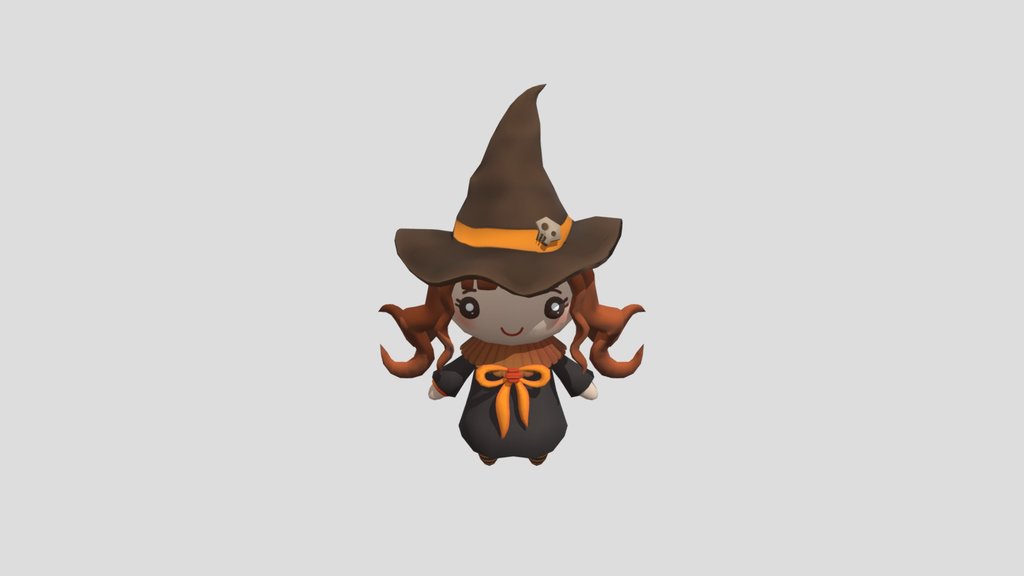 Little Witch Rigged And Animated
