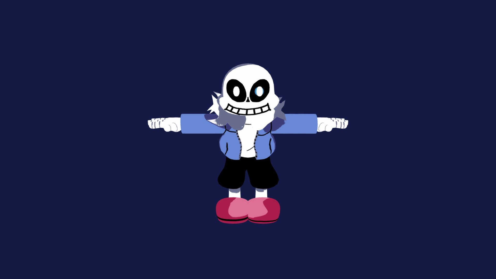 3D file Sans FNF INDIE CROSS ❌・3D printable model to download・Cults