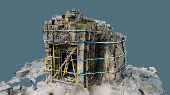 East Gate before restoration, Ta Nei temple 3D Model