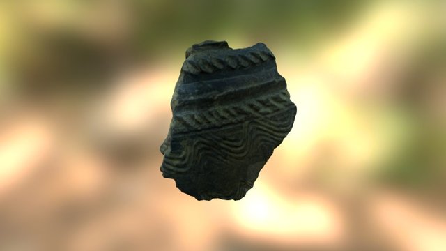 Part of Early Middle Ages Slavic pottery 3D Model