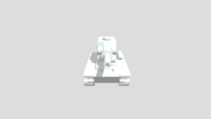 KV2 Tank untextured 3D Model