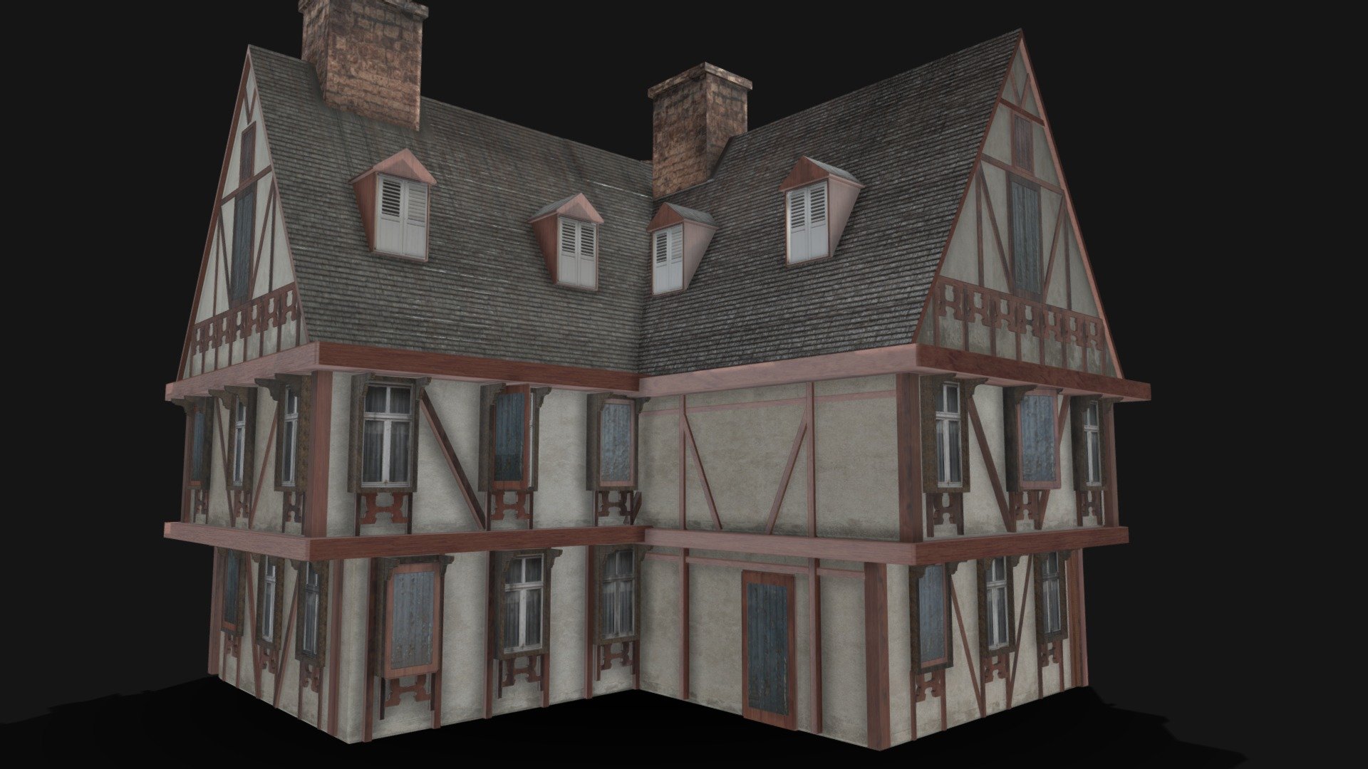Salem Timbered House - Download Free 3D model by local.yany [1c35254 ...