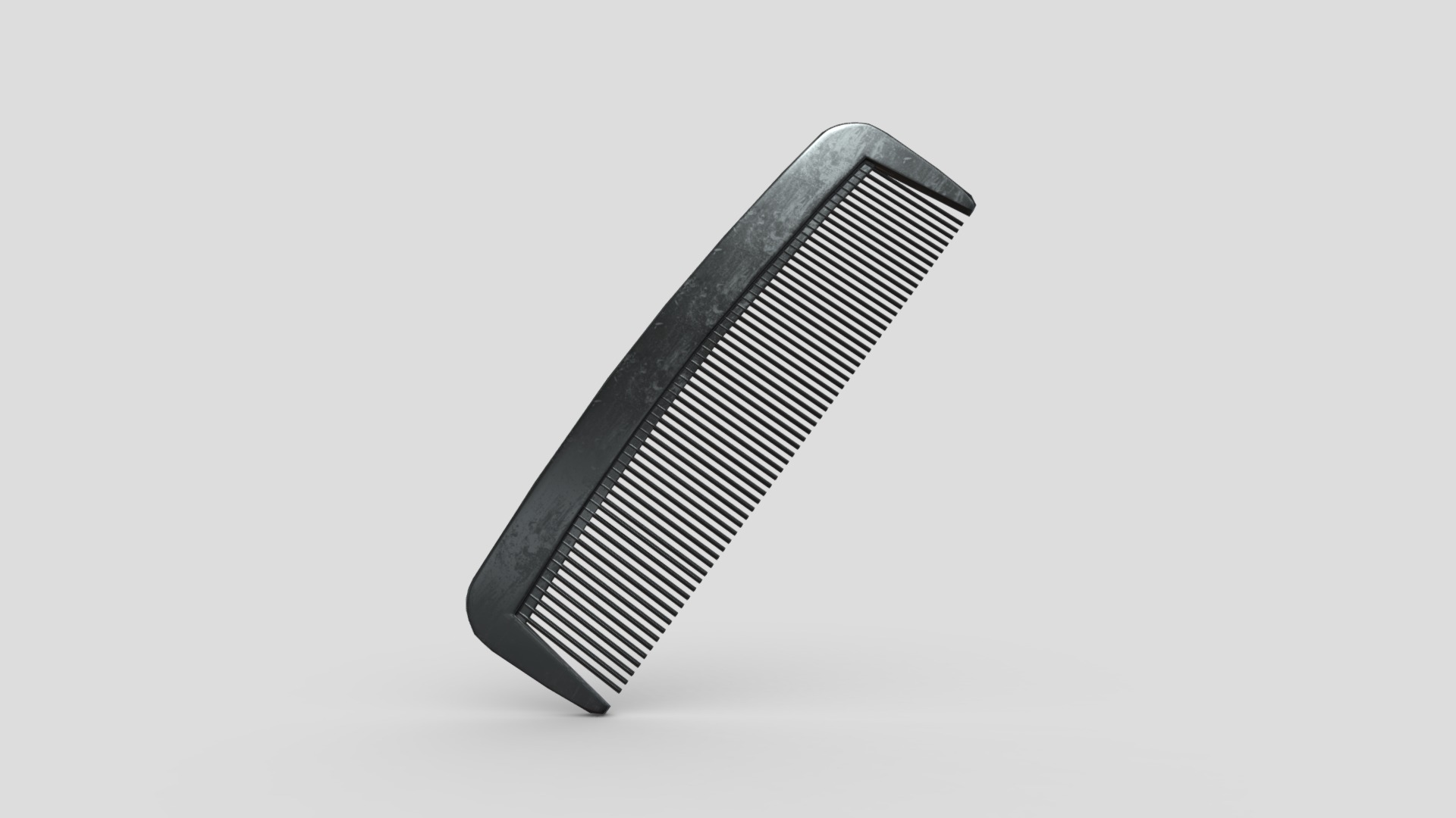 3D model Hair Comb 4 - This is a 3D model of the Hair Comb 4. The 3D model is about a black and silver object.