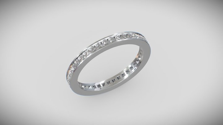 Full Eternity Ring. Size EU54. 0.5ct 3D Model