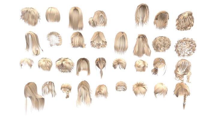Hair Collection 3D Model