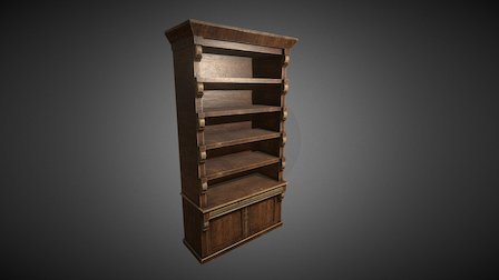 Victorian Bookcase 3D Model