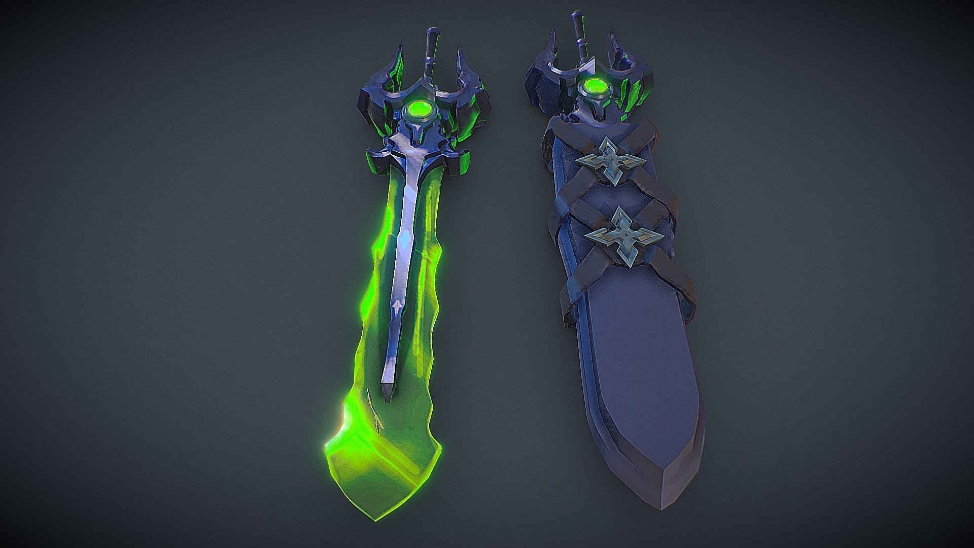 Green Sword - 3d Model By H.art [1c39a0f] - Sketchfab