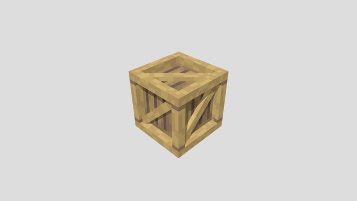 Wooden Crate 3D Model