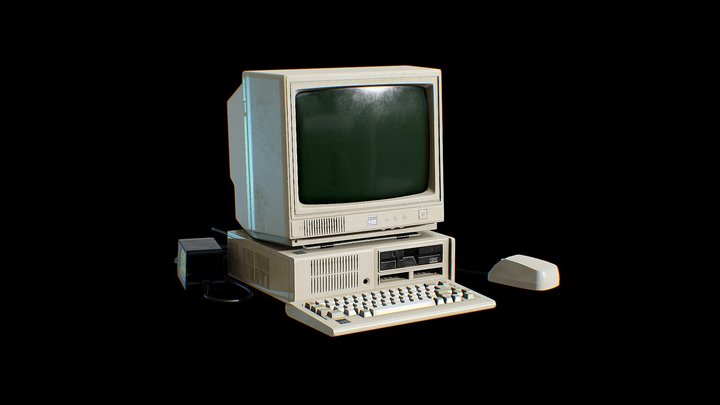 IBM PCjr 4863 Computer 3D Model